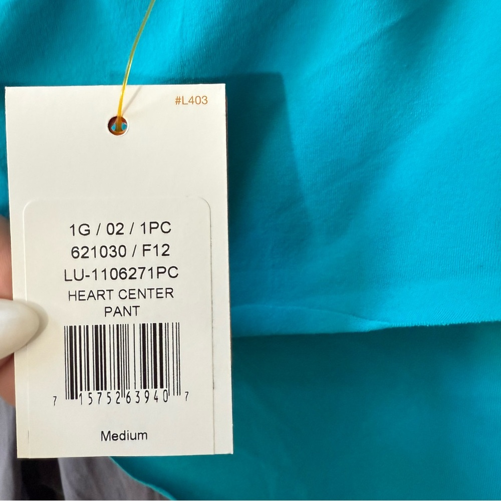 Lucy Heart Center Flare Yoga Pants Layered Blue Grey Womens Size Medium - Picture 7 of 8